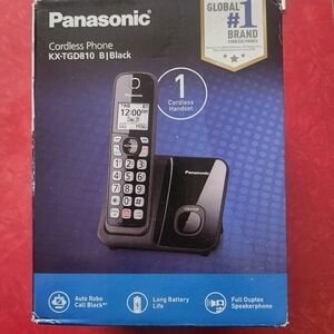 Panasonic cordless phone KX-TGD810 black brand new in box contains 1